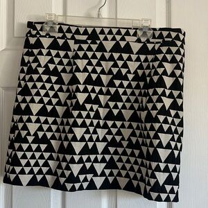 J.crew Geometric Black and White Women's Skirt